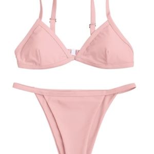 Zaful Light Pink Spaghetti Strap Bikini (Medium)